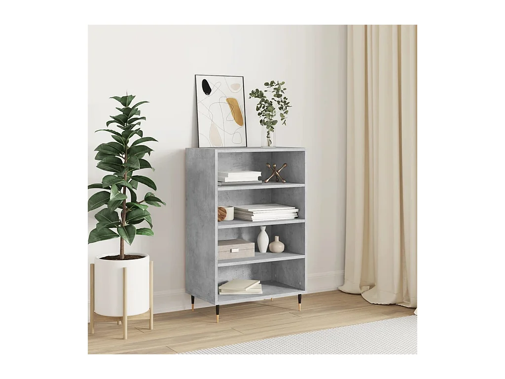 Credenza | Buffet | Armadio Grigio Cemento 57x35x90 cm in Legno Multistrato