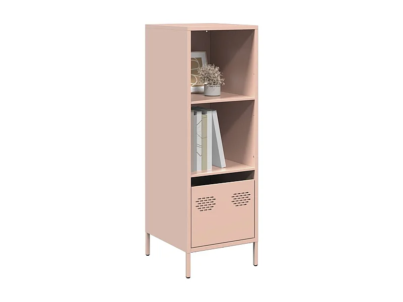 Buffet | Commode à tiroir | Meuble de rangement haut rose 35x39x103,5 cm acier