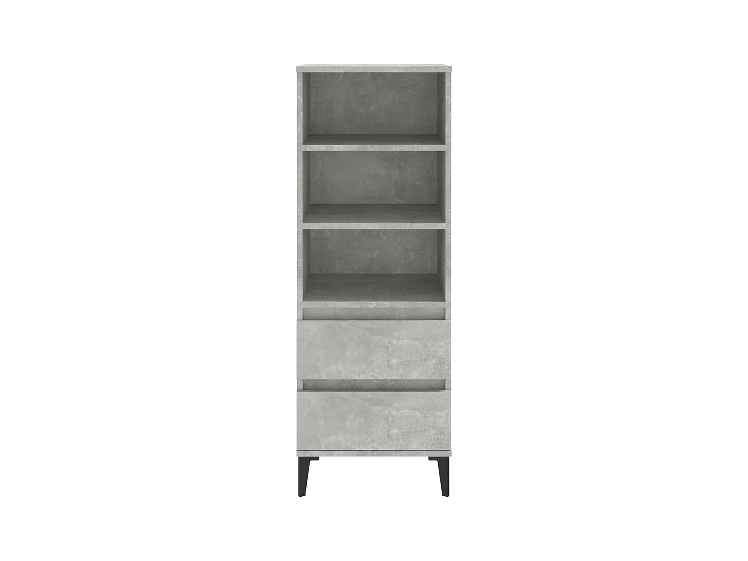 Buffet | Bahut | Meuble de rangement haut Gris béton 40x36x110 cm Bois d'ingénierie