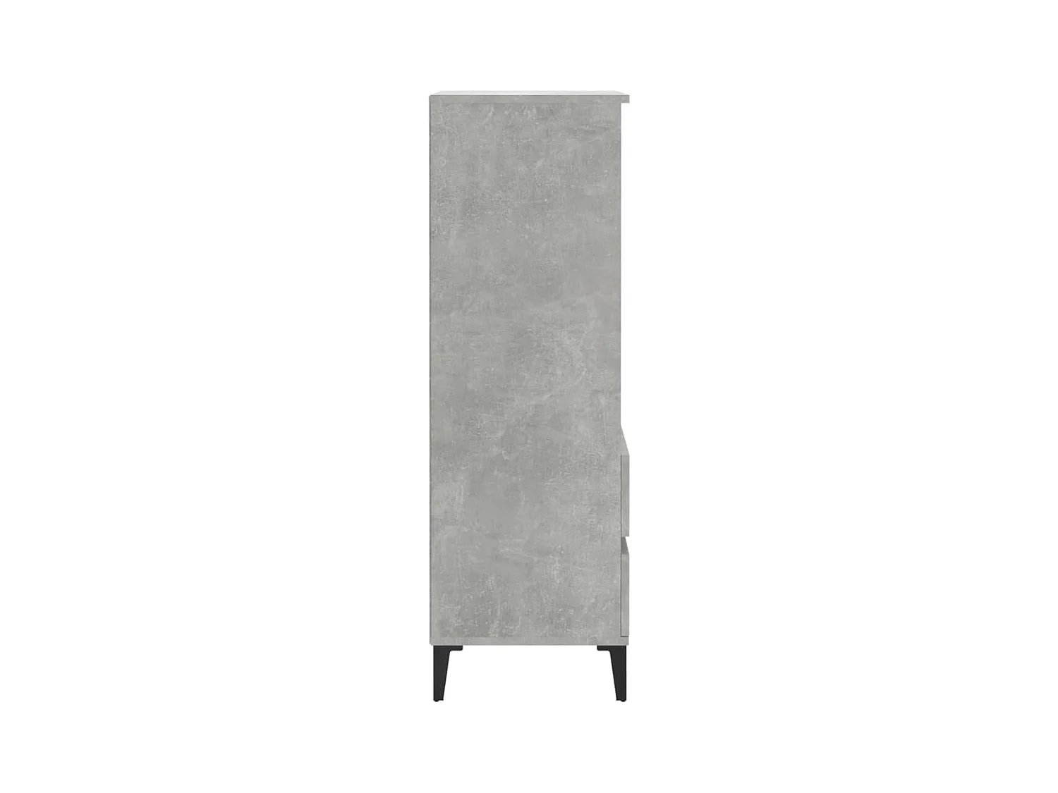 Buffet | Bahut | Meuble de rangement haut Gris béton 40x36x110 cm Bois d'ingénierie