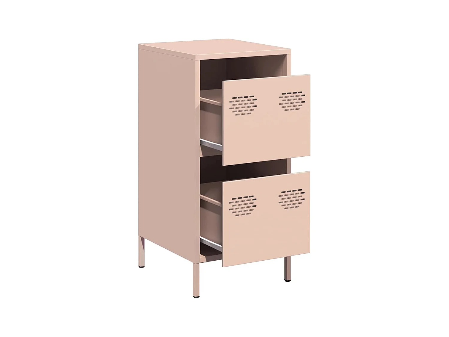 Credenza | Buffet | Armadio Rosa 35x39x73,5 cm in Acciaio Laminato a Freddo