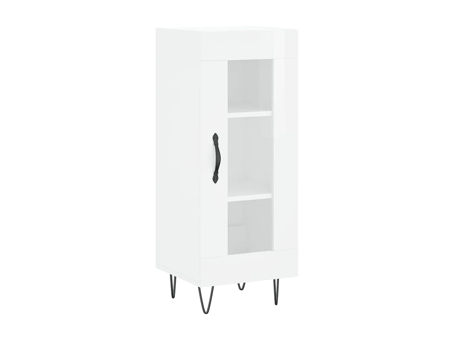 Buffet | Bahut | Meuble de rangement Blanc brillant 34,5x34x90 cm Bois d'ingénierie
