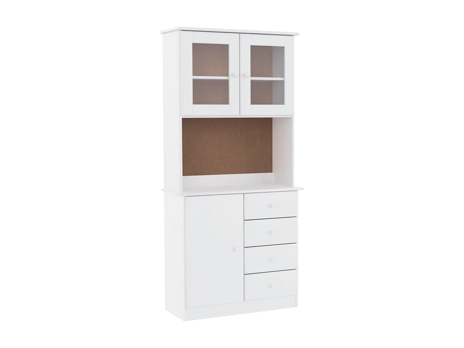 Buffet | Commode à tiroir | Meuble de rangement ALTA blanc 77x35x165 cm bois massif de pin