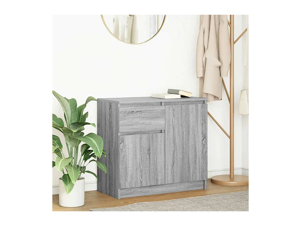 Credenza | Buffet | Armadio con Cassetto Grigio Sonoma 71x35x65 cm in Truciolato
