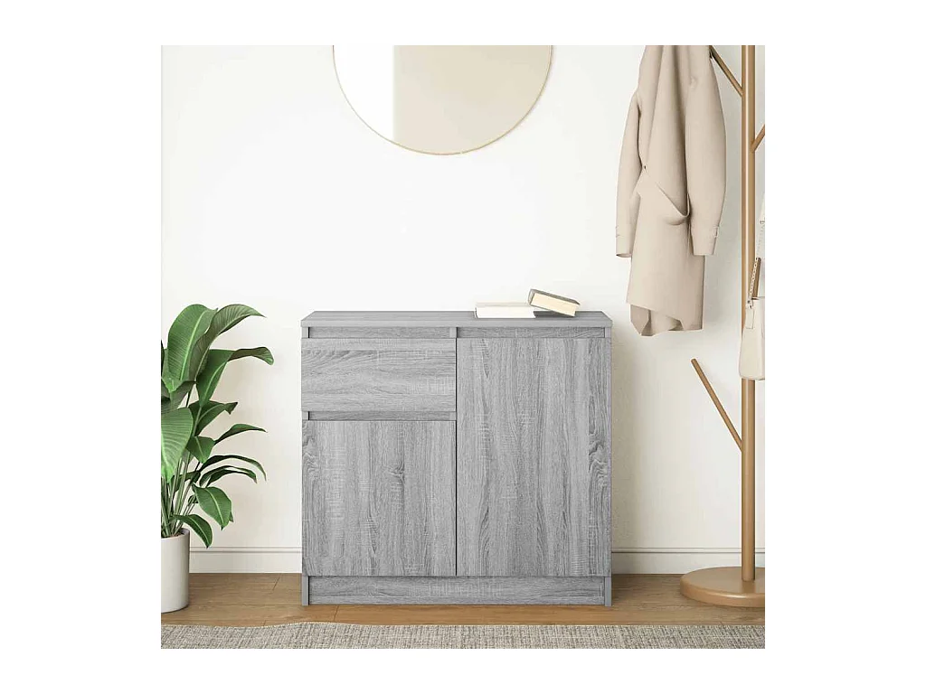 Credenza | Buffet | Armadio con Cassetto Grigio Sonoma 71x35x65 cm in Truciolato