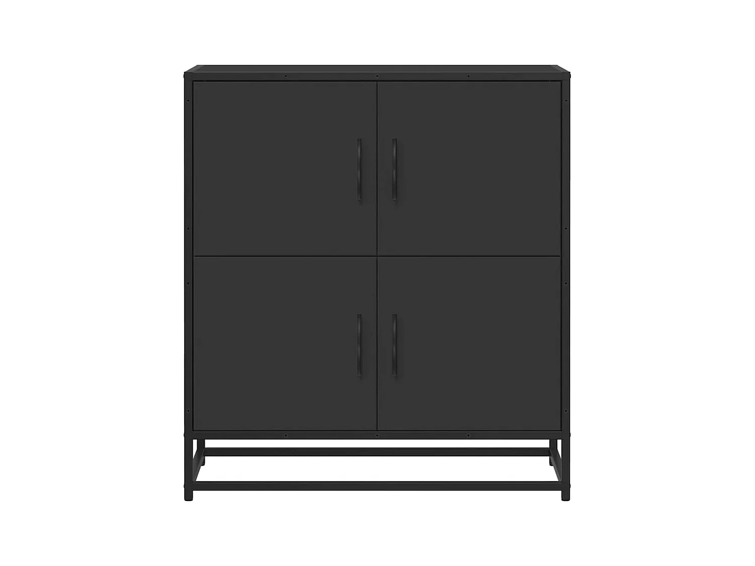 Credenza | Buffet | Armadio Rovere Nera 68x35x76 cm in Legno Multistrato