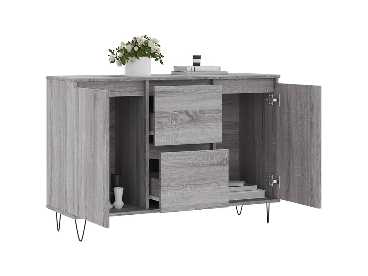 Buffet | Bahut | Meuble de rangement sonoma gris 104x35x70 cm bois d'ingénierie
