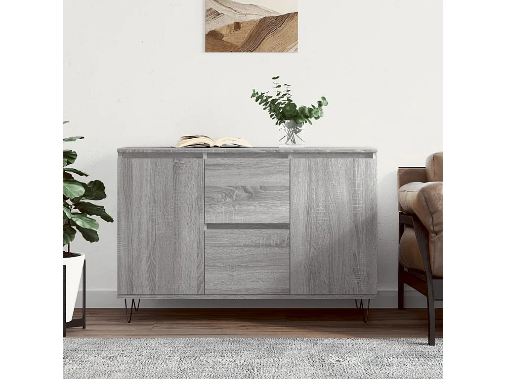 Buffet | Bahut | Meuble de rangement sonoma gris 104x35x70 cm bois d'ingénierie