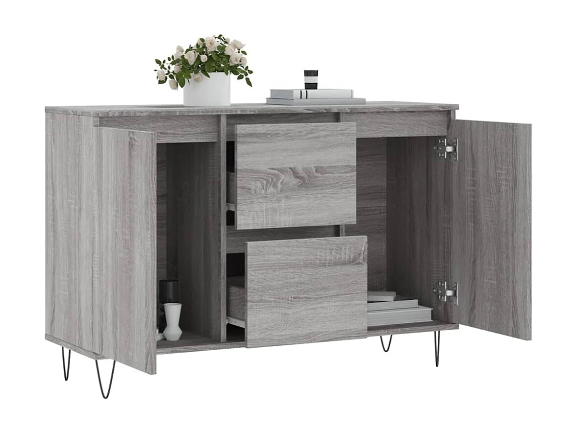 Buffet | Bahut | Meuble de rangement sonoma gris 104x35x70 cm bois d'ingénierie