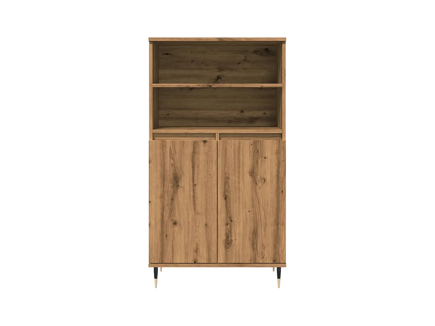 Buffet | Bahut | Meuble de rangement haut chêne artisanal 60x36x110 cm bois d'ingénierie