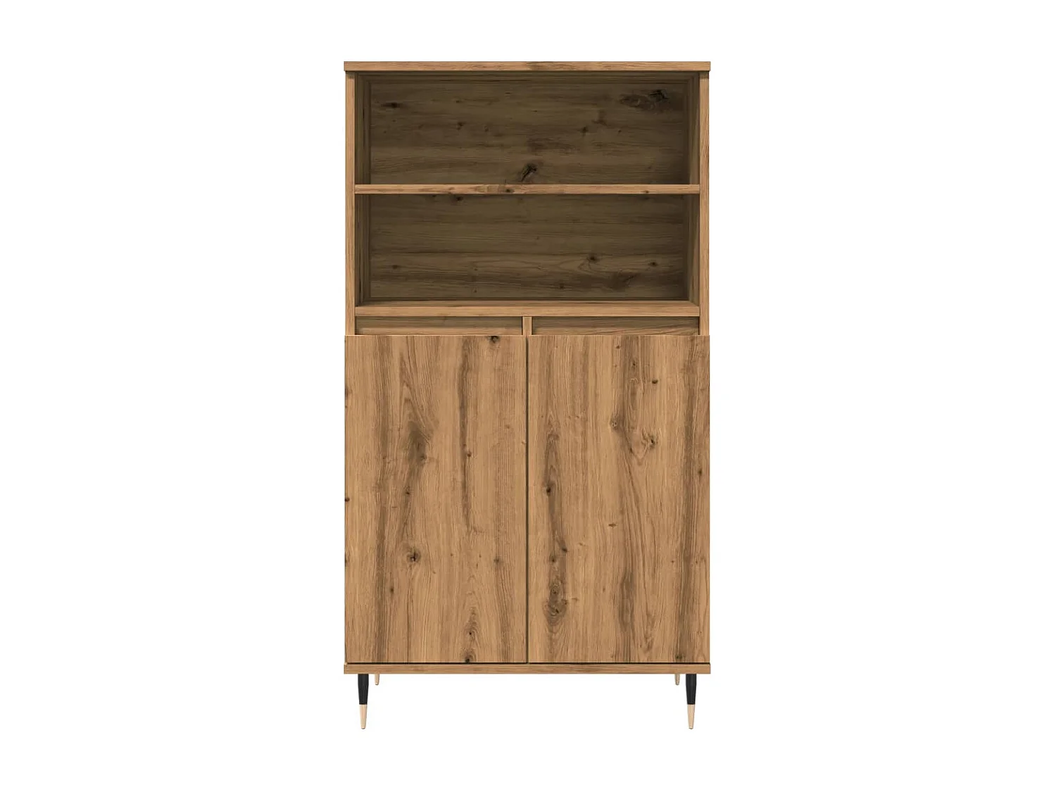 Buffet | Bahut | Meuble de rangement haut chêne artisanal 60x36x110 cm bois d'ingénierie
