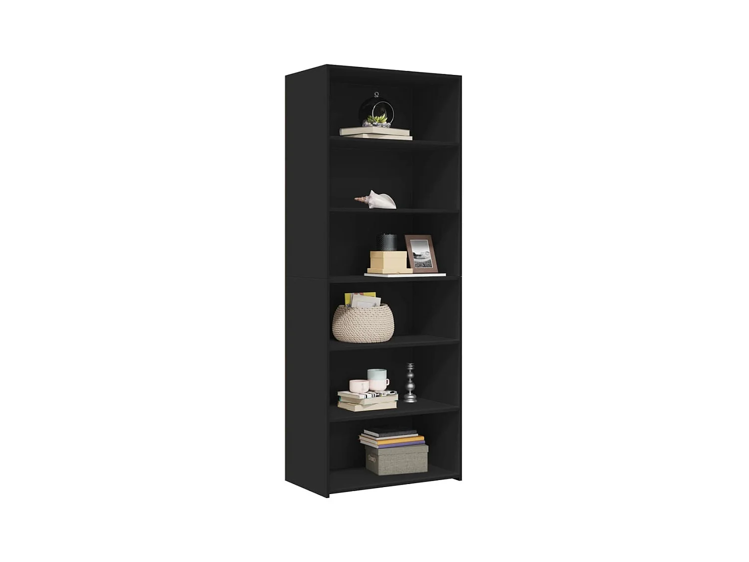 Buffet | Bahut | Meuble de rangement haut noir 70x41x185 cm bois d'ingénierie