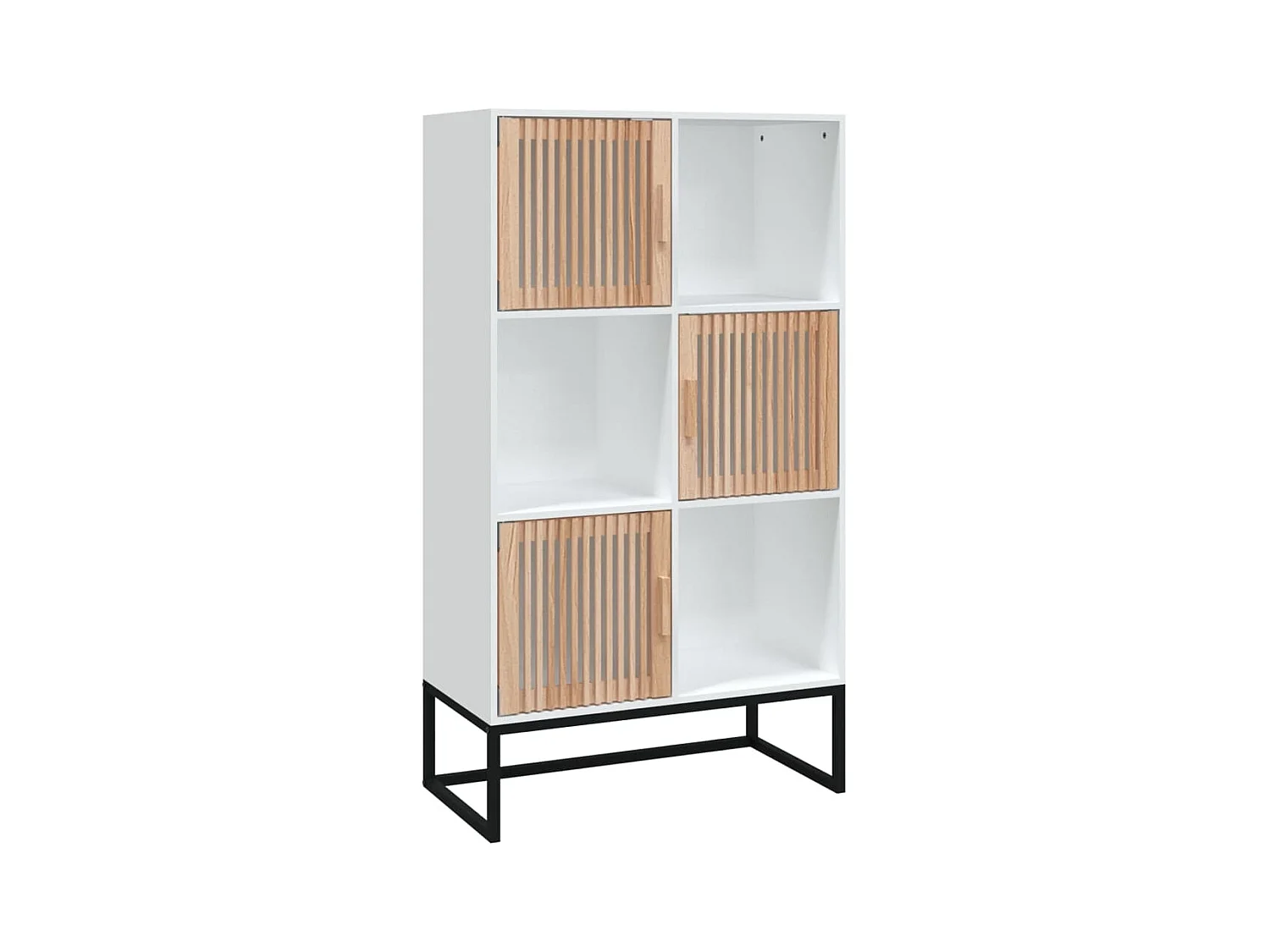 Buffet | Bahut | Meuble de rangement haut blanc 70x35x125 cm bois d'ingénierie