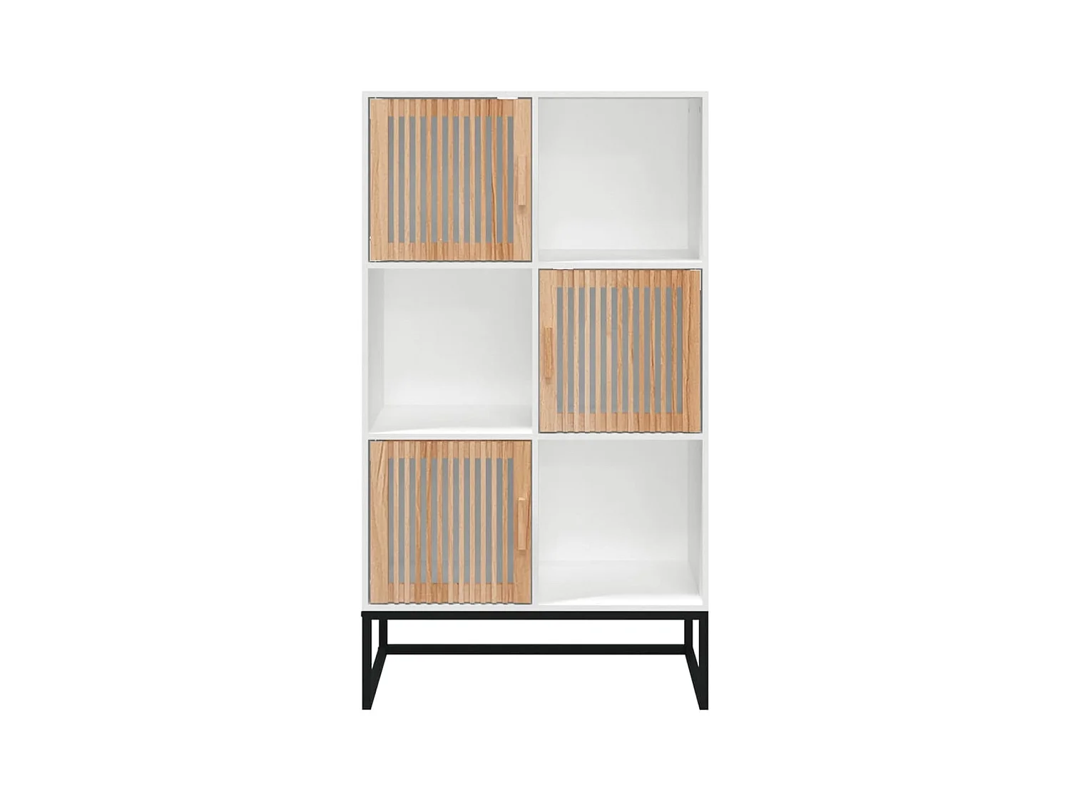 Buffet | Bahut | Meuble de rangement haut blanc 70x35x125 cm bois d'ingénierie