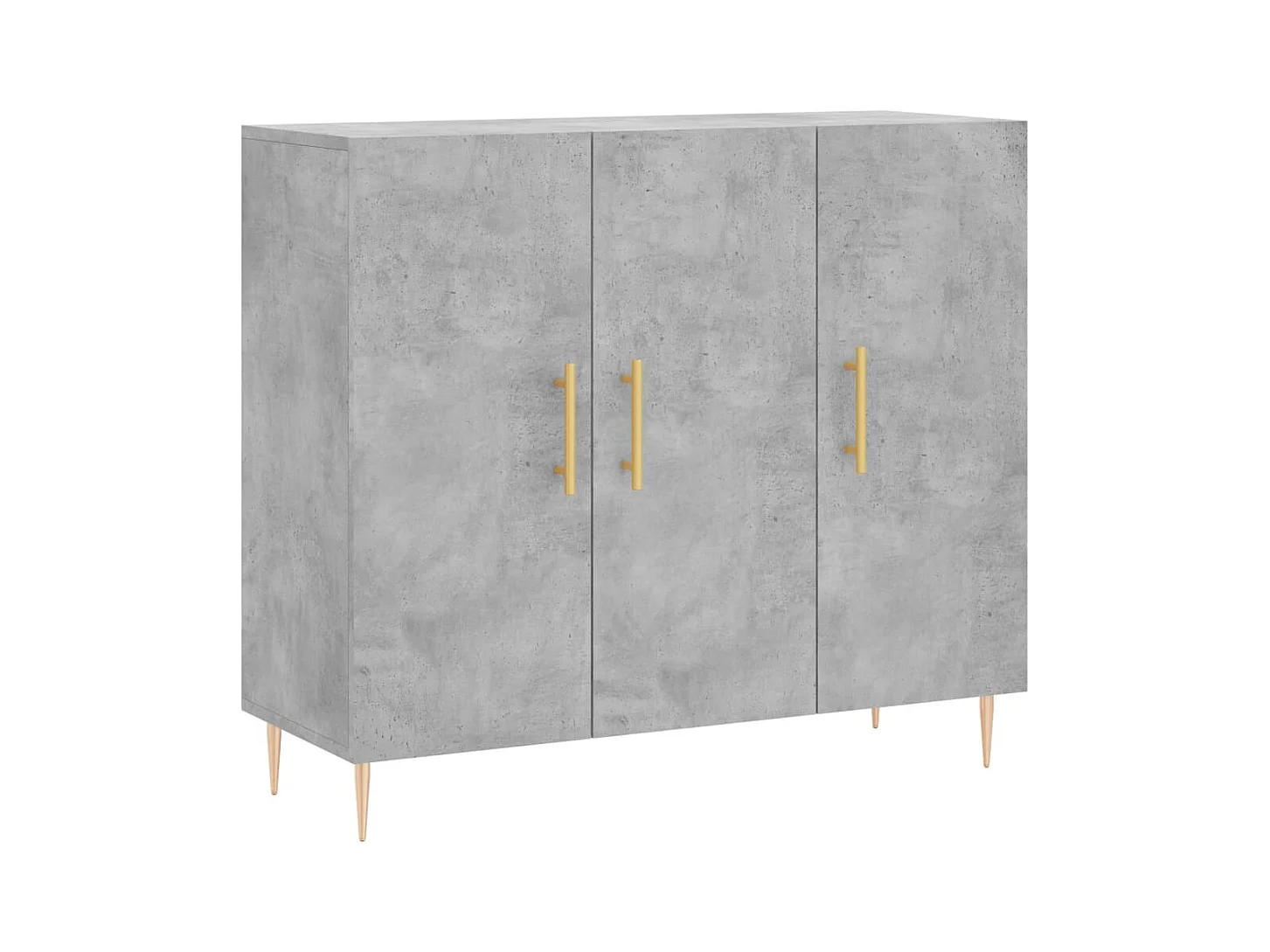 Buffet | Bahut | Meuble de rangement gris béton 90x34x80 cm bois d'ingénierie