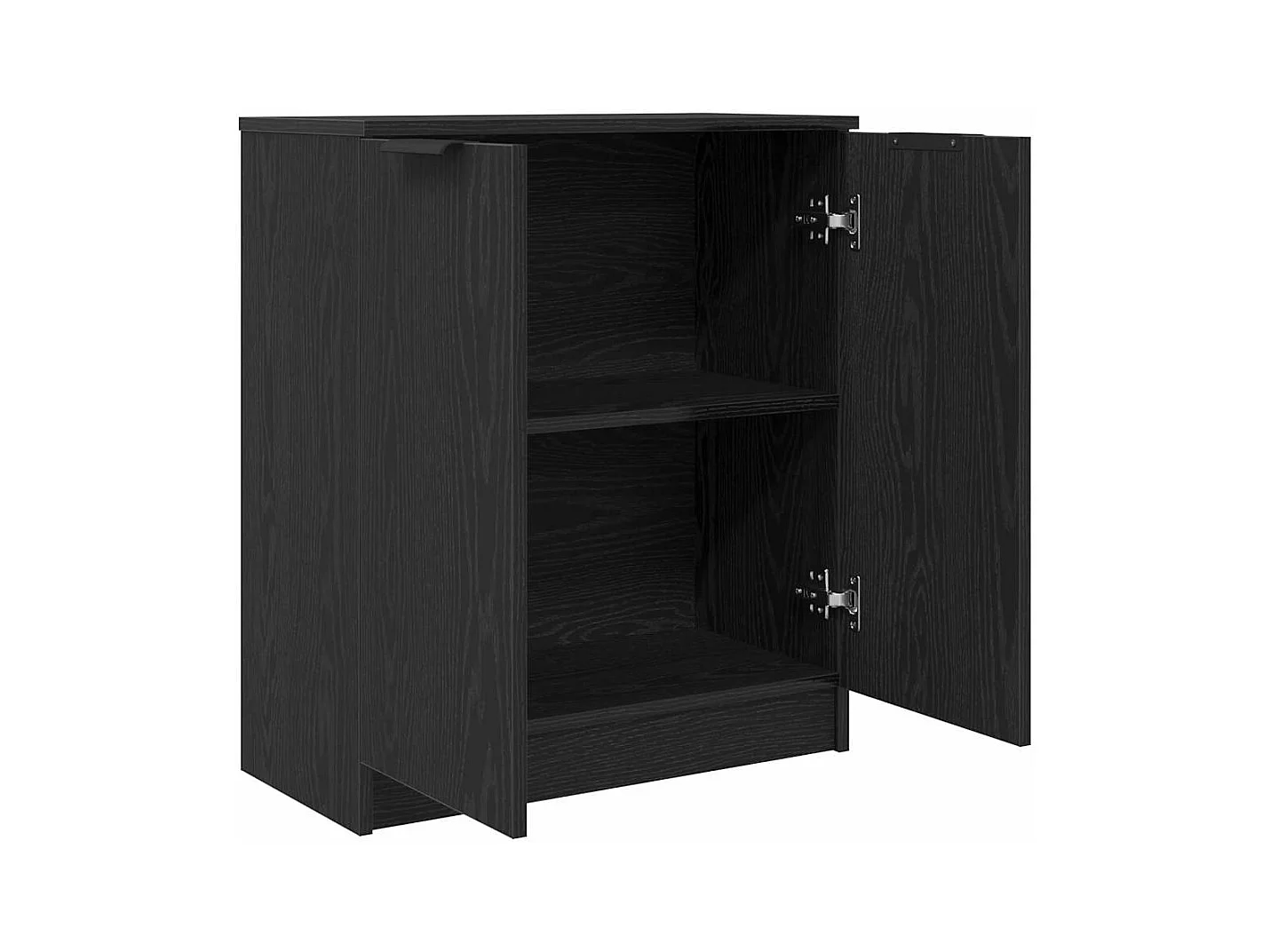 Buffet | Bahut | Meuble de rangement Bois Noir 60x30x70 cm en Bois D'ingénierie
