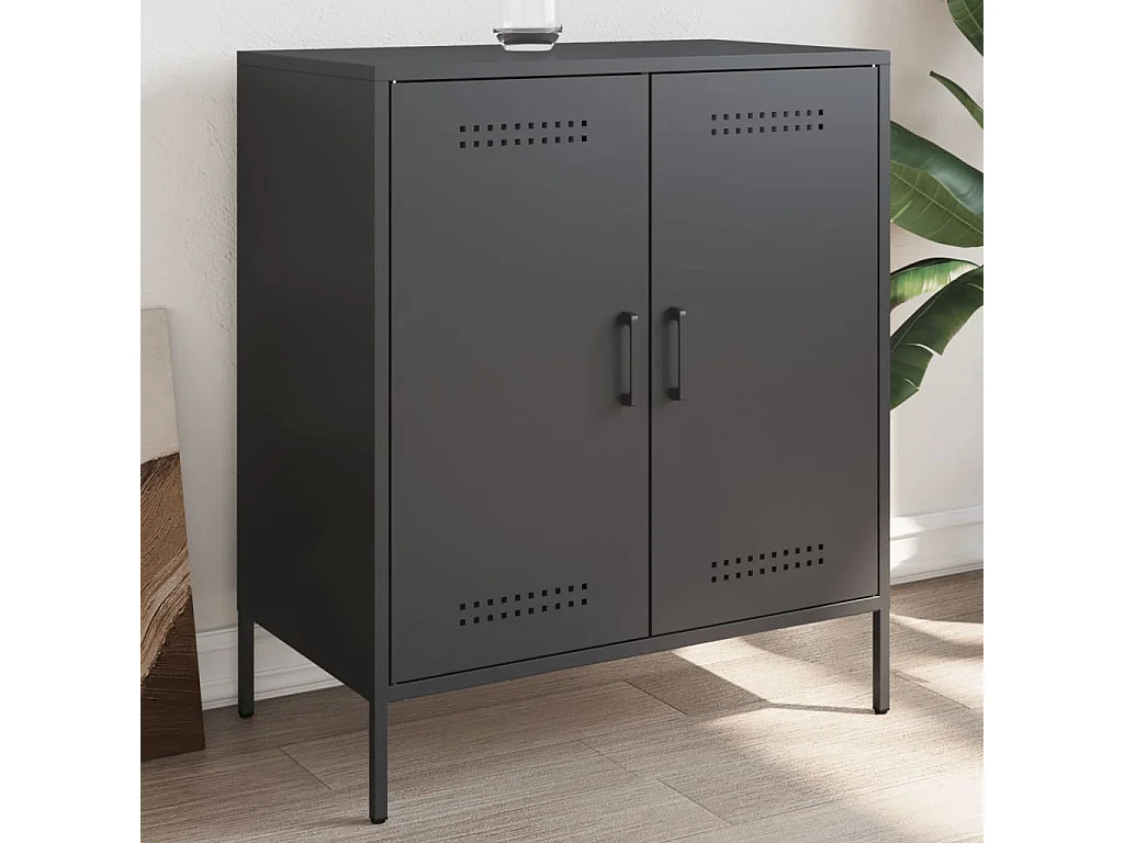 Credenza | Buffet | Armadio Nera 68x39x79 cm in Acciaio