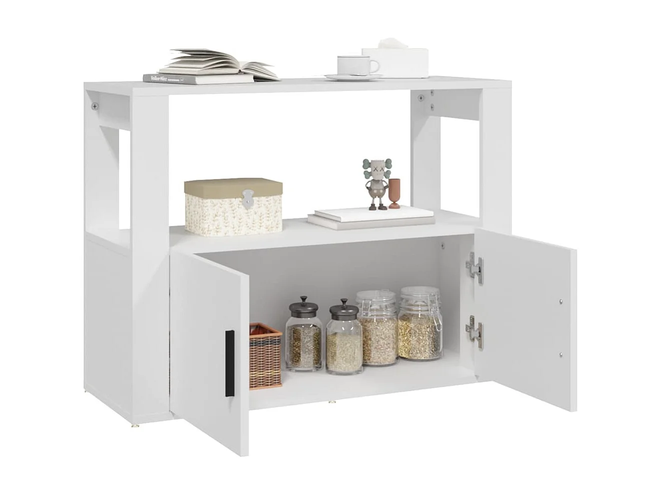 Buffet | Bahut | Meuble de rangement Blanc 80x30x60 cm Bois d'ingénierie