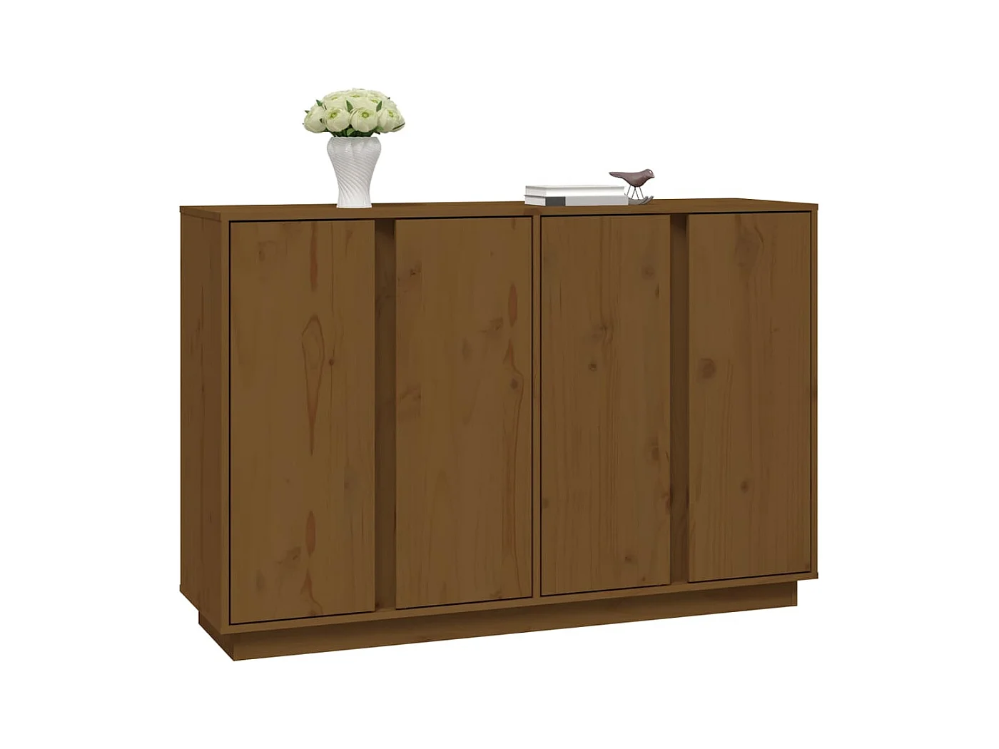 Buffet | Bahut | Meuble de rangement Marron miel 120x35x80 cm Bois massif de pin