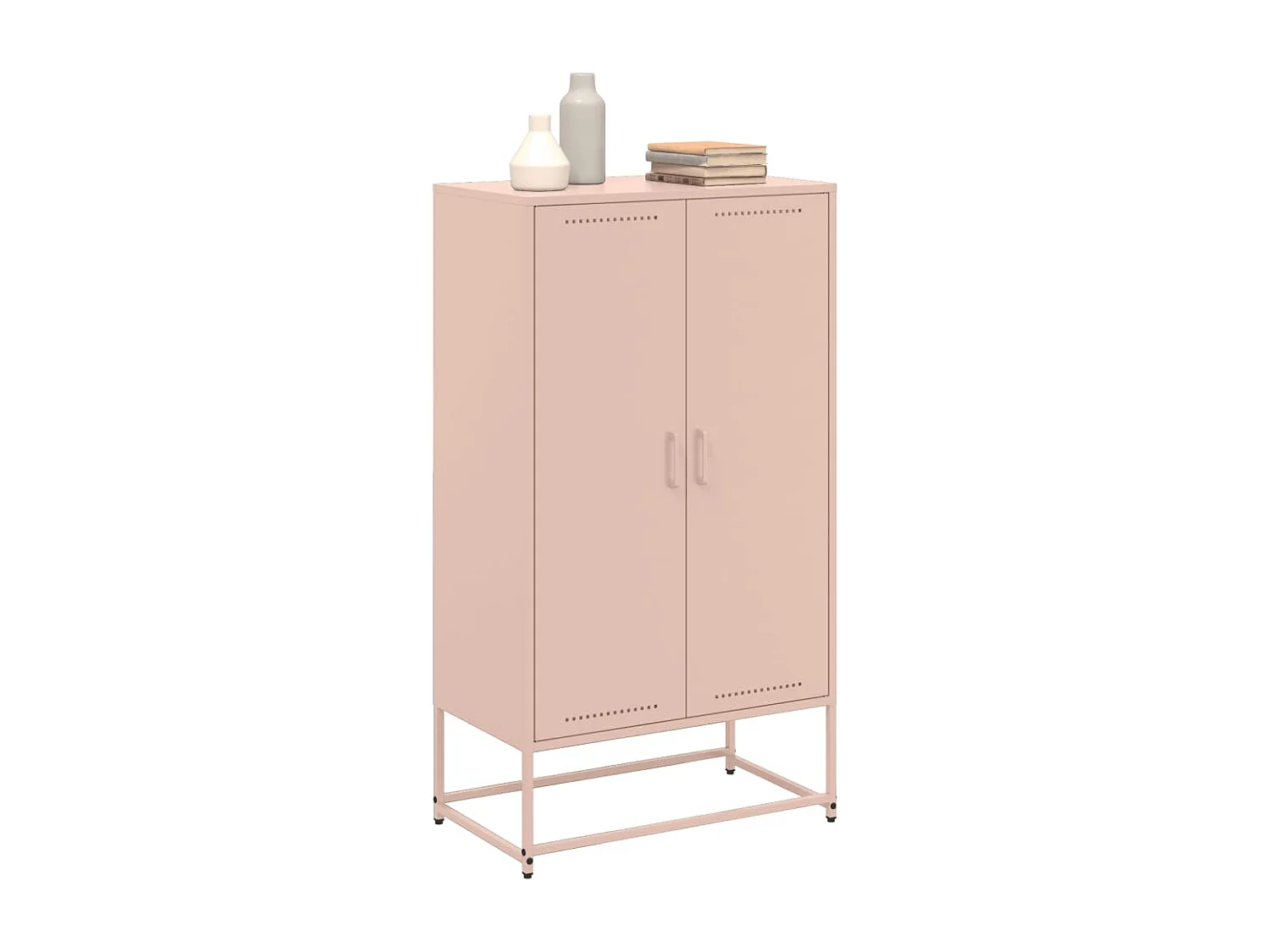 Credenza | Buffet | Armadio Rosa 68,5x38,5x123,5 in Acciaio