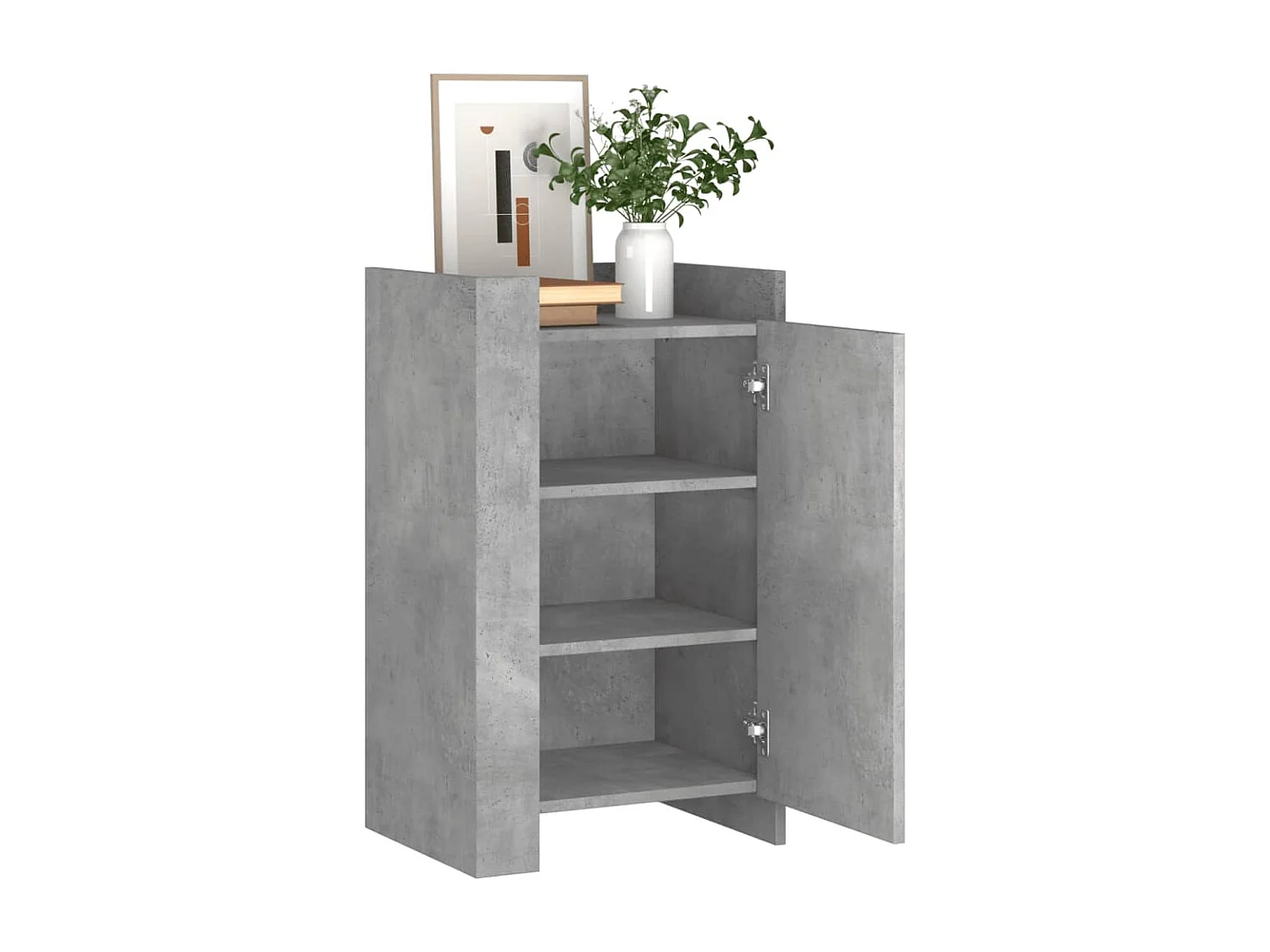 Buffet | Bahut | Meuble de rangement gris béton 45x35x75 cm Bois d'ingénierie