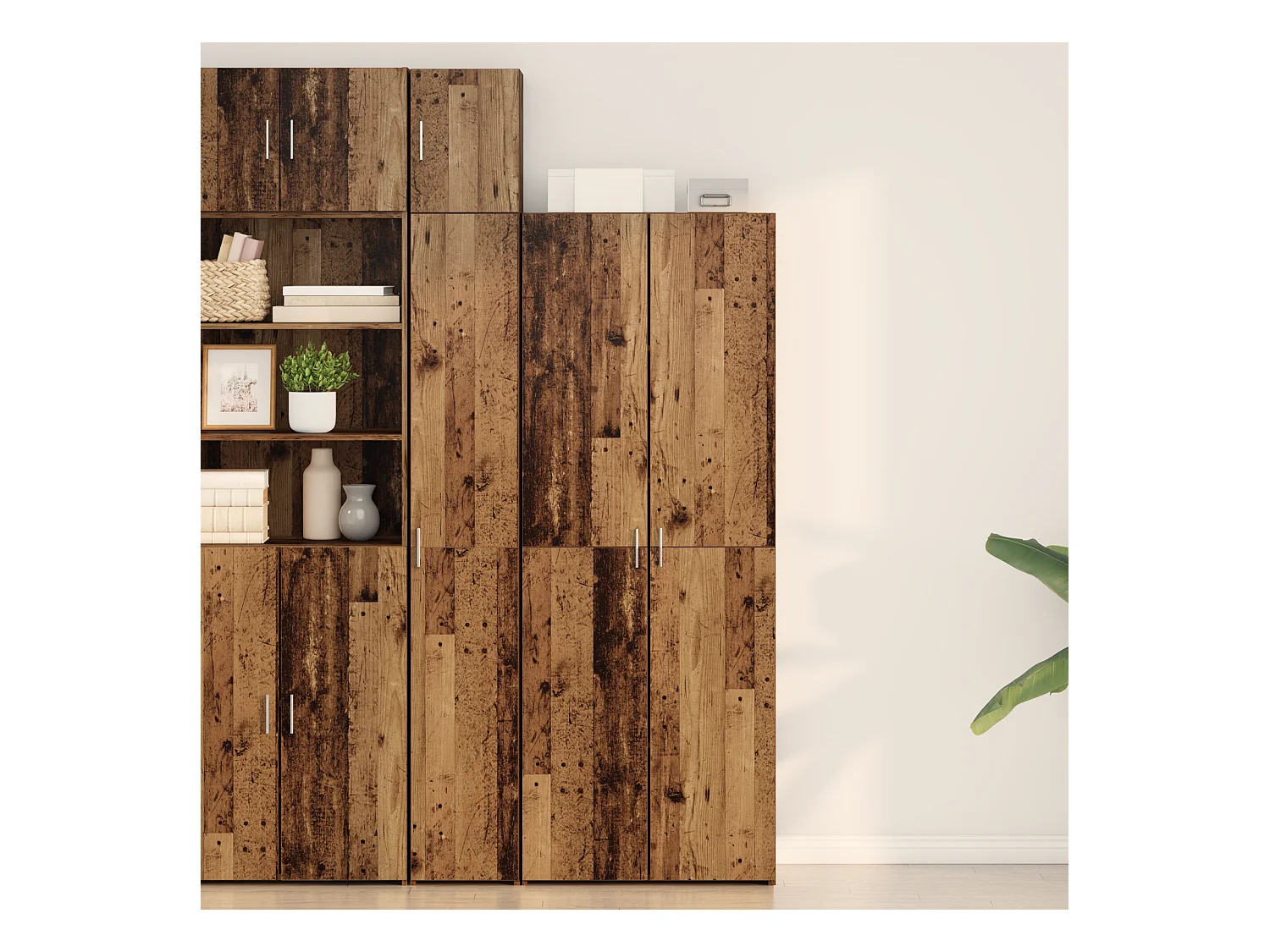 Highboard | Credenza| Armadio alto Legno invecchiato 70x42.5x185 cm Legno ingegnerizzato