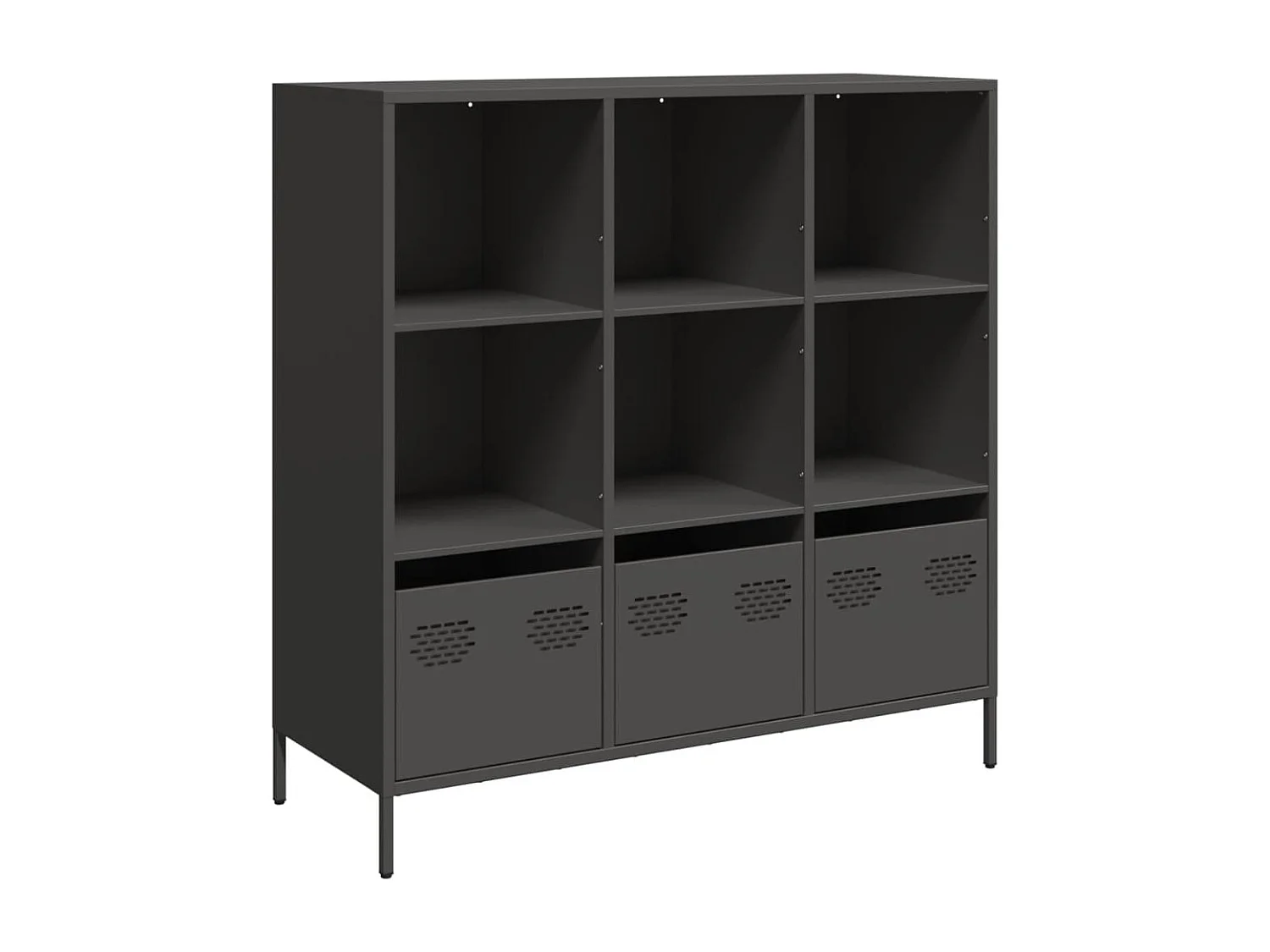 Credenza | Buffet | Armadio Nera 101,5x39x103,5 cm in Acciaio