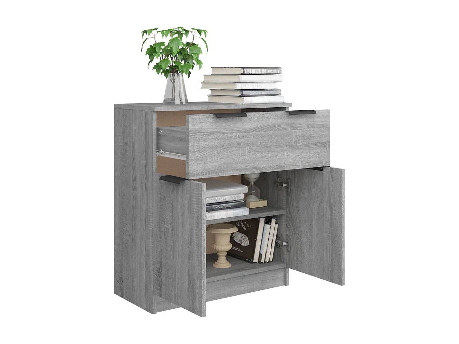 Credenza | Buffet | Armadio Grigio Sonoma 60x30x70 cm in Legno tecnico