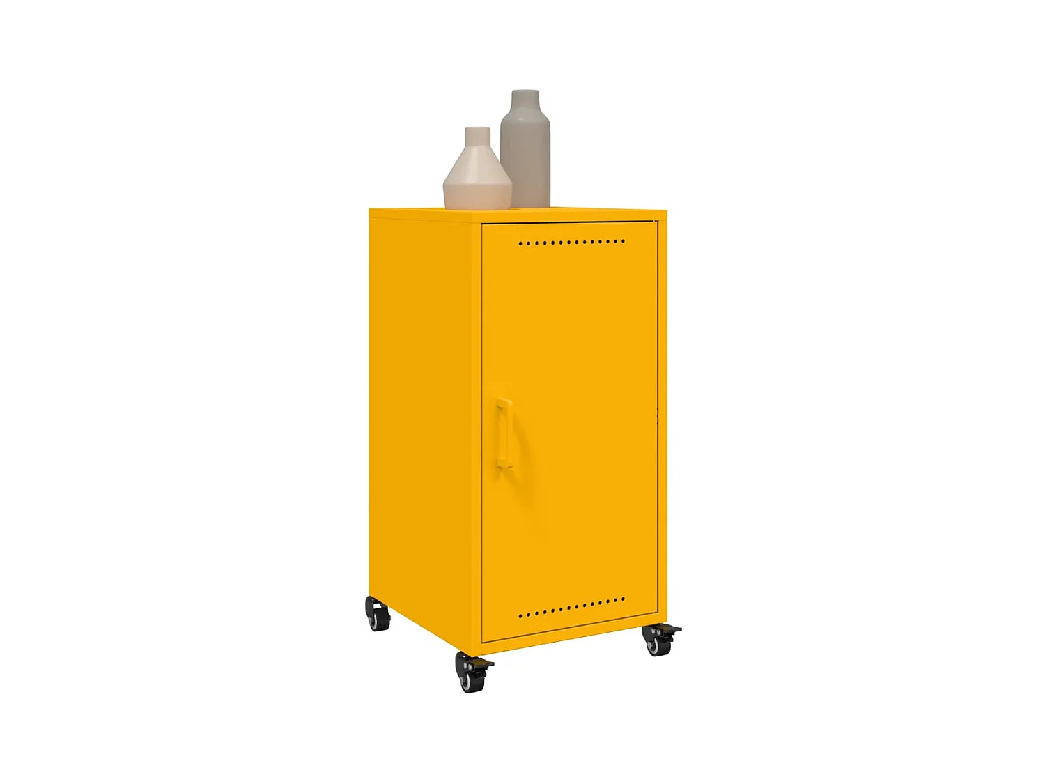 Buffet | Bahut | Meuble de rangement jaune moutarde 36x39x72 cm acier