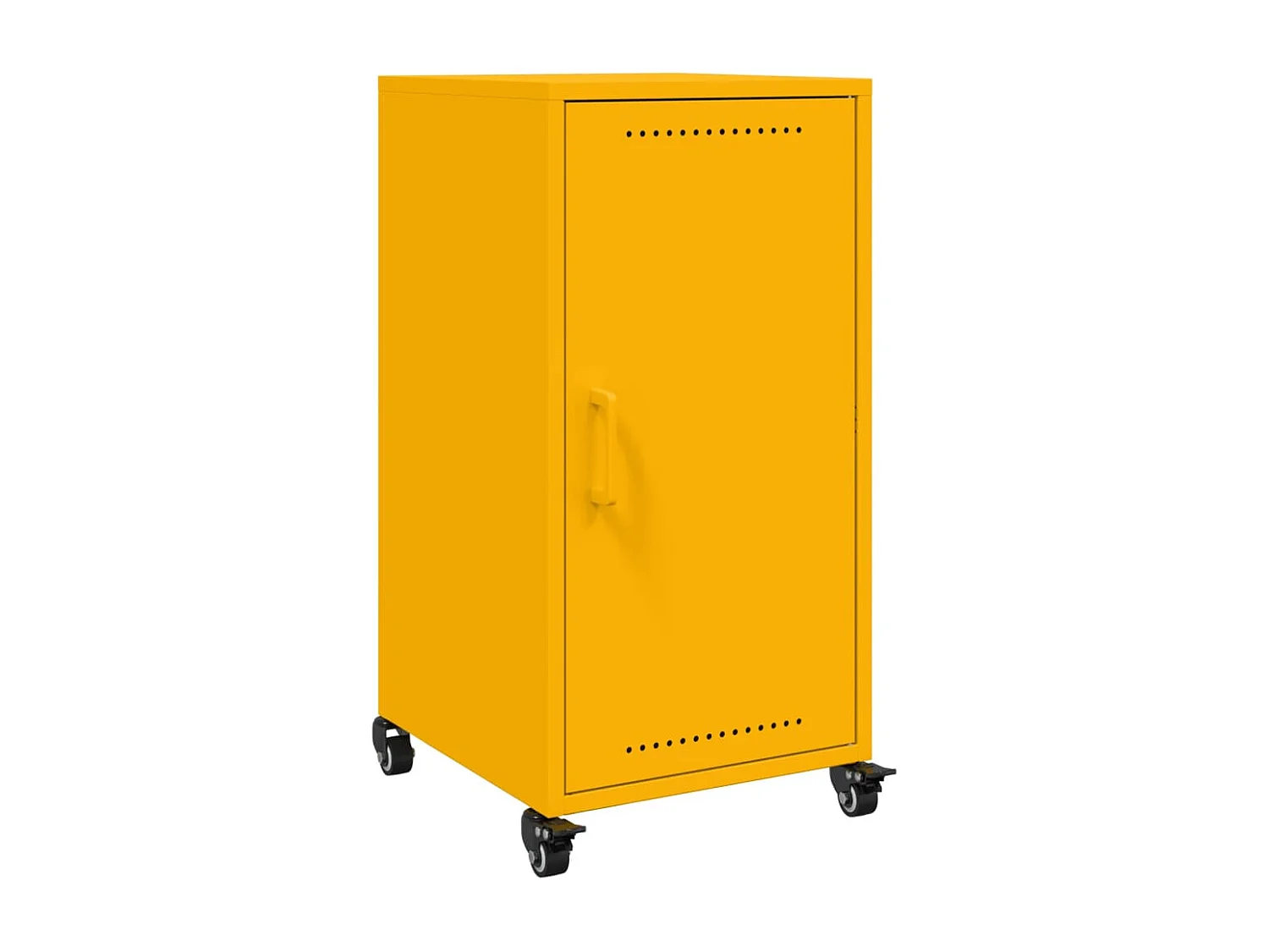 Credenza | Buffet | Armadio Giallo Antracite 36x39x72 cm Acciaio Laminato a Freddo