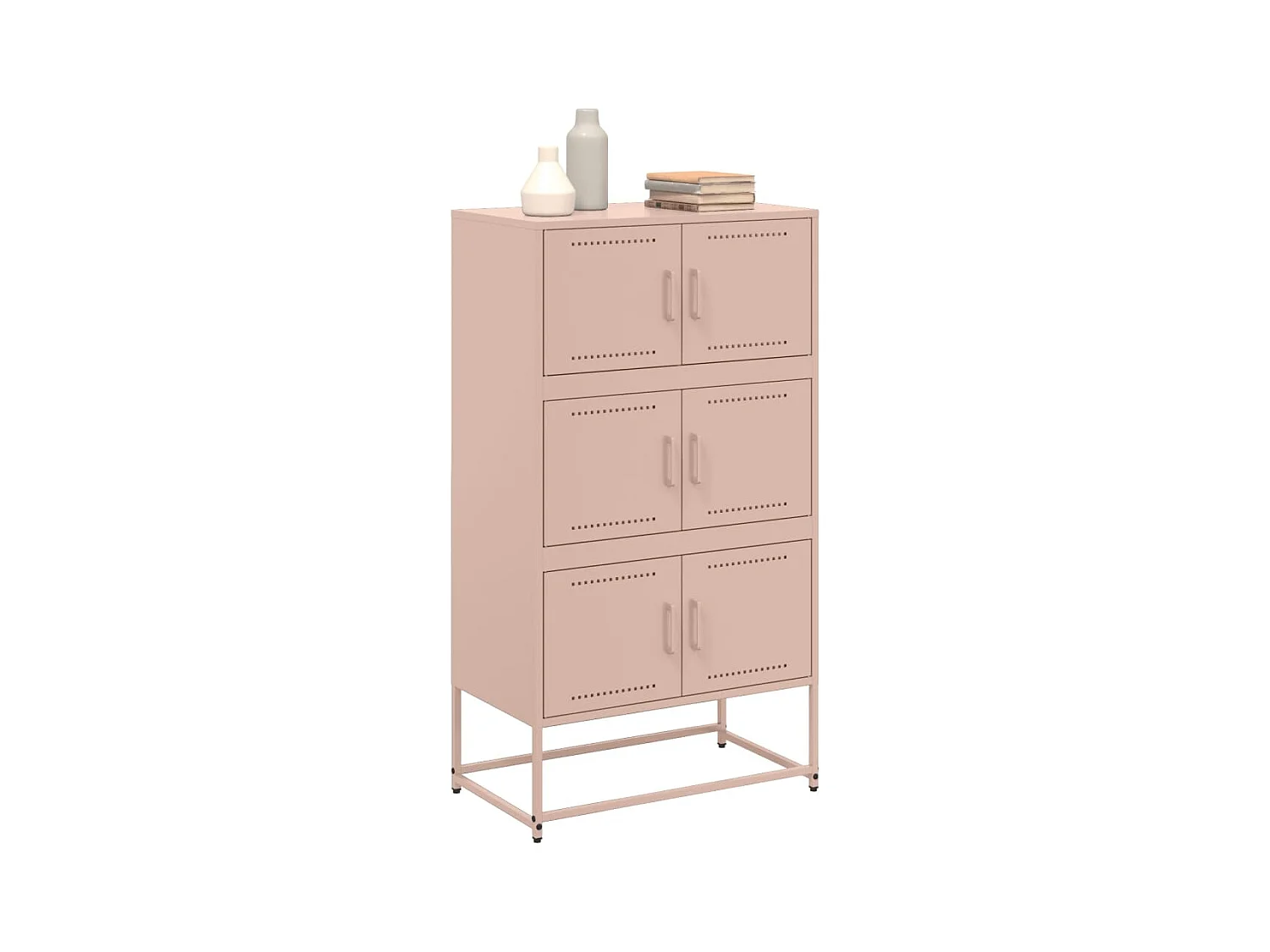 Credenza | Buffet | Armadio Rosa 68,5x38,5x123,5 in Acciaio