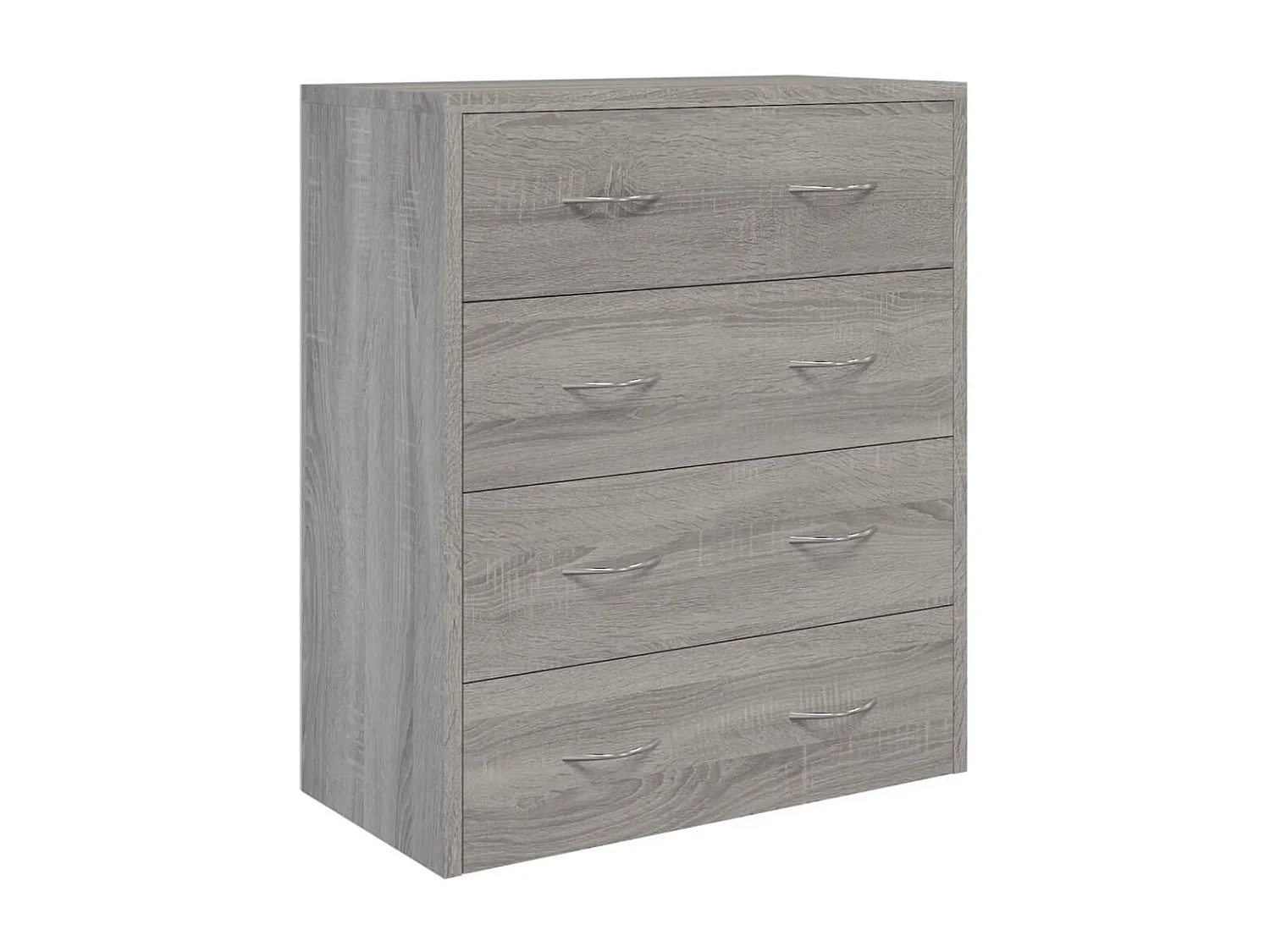Credenza | Buffet | Armadio con 4 Cassetti 60x30,5x71 cm Grigio sonoma