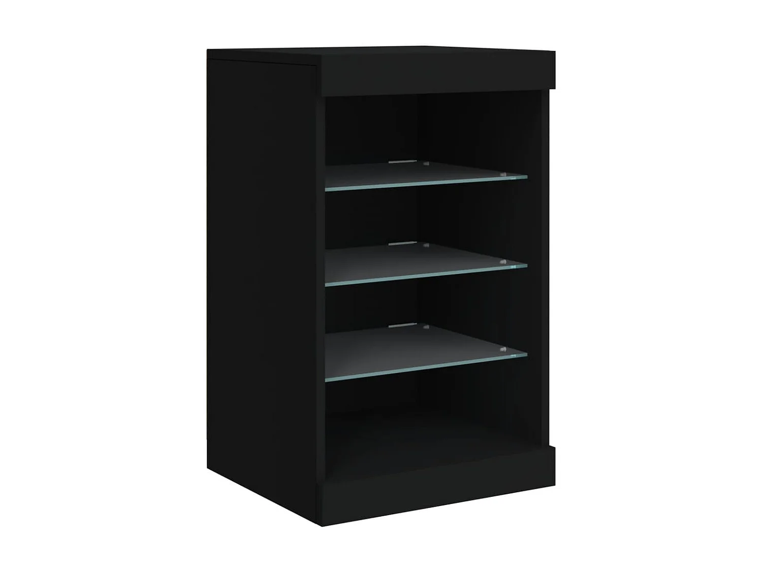 Buffet | Bahut | Meuble de rangement avec lumières LED noir 41x37x67 cm