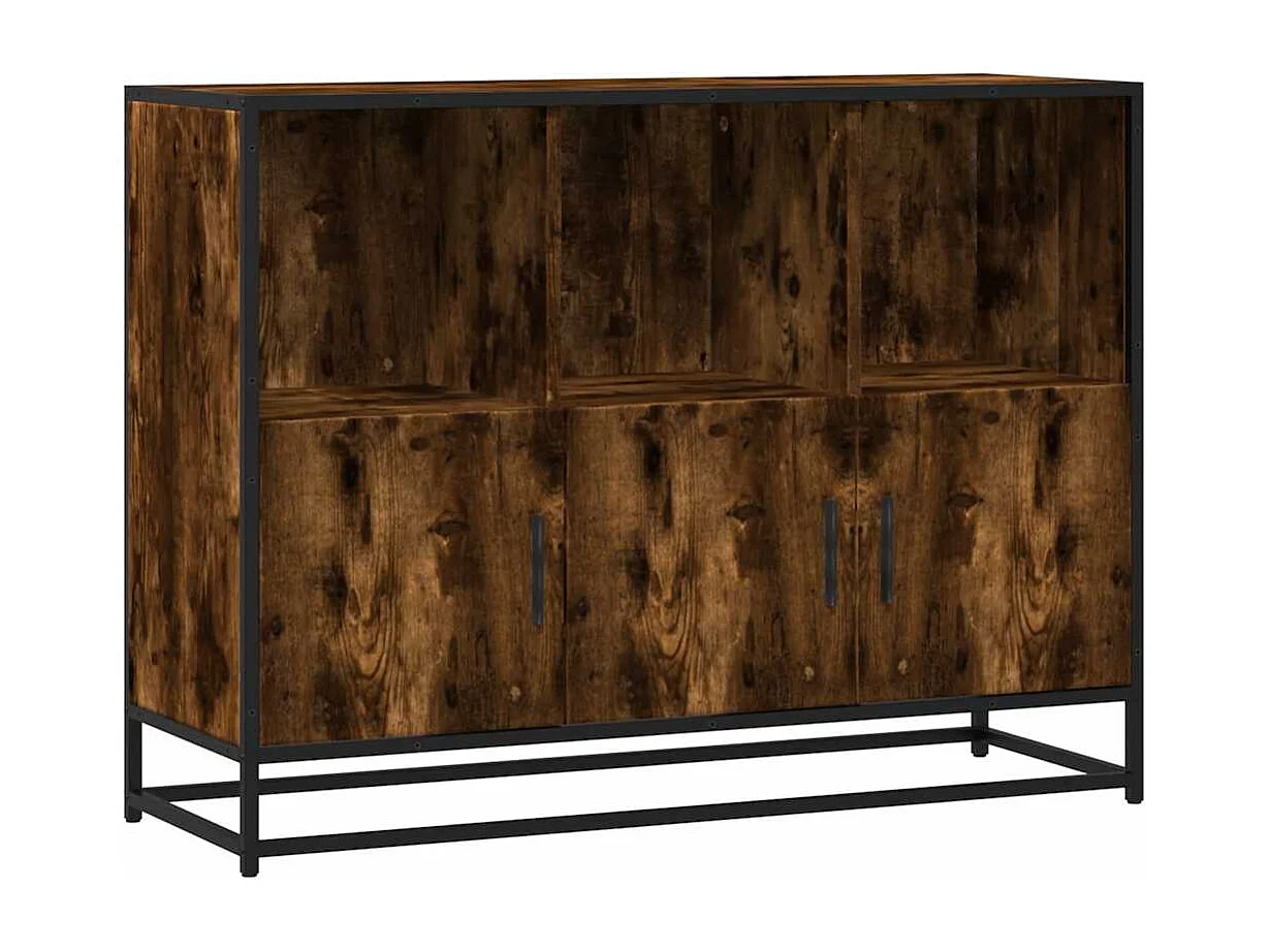 Buffet | Bahut | Meuble de rangement chêne fumé 100x35x76 cm bois d'ingénierie