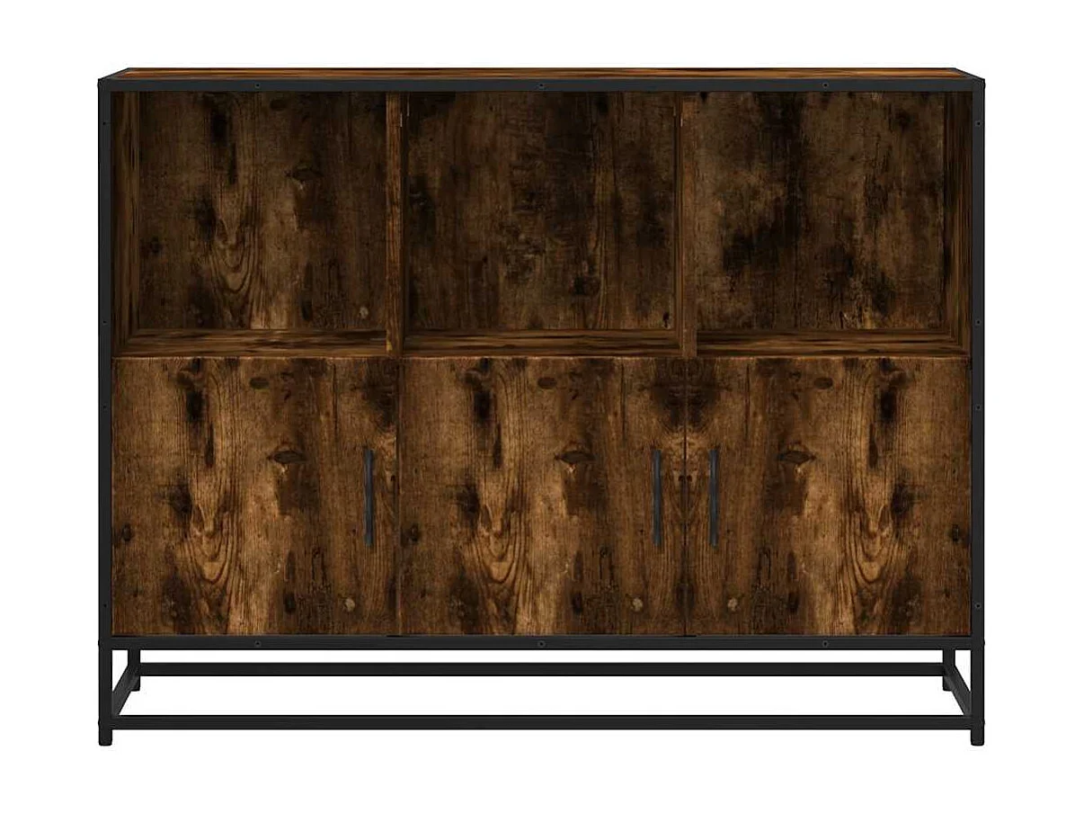 Buffet | Bahut | Meuble de rangement chêne fumé 100x35x76 cm bois d'ingénierie