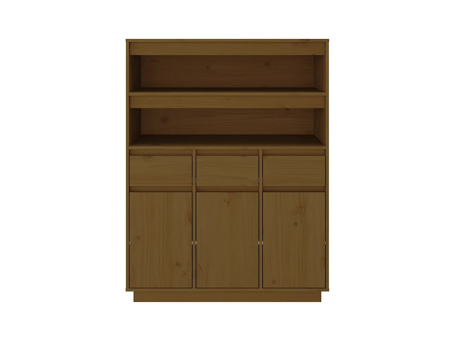 Buffet | Bahut | Meuble de rangement haut Marron miel 89x40x116,5 cm Bois massif de pin