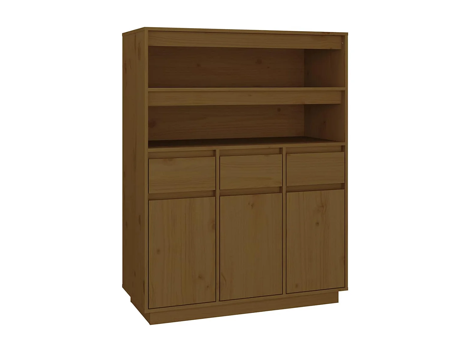 Buffet | Bahut | Meuble de rangement haut Marron miel 89x40x116,5 cm Bois massif de pin