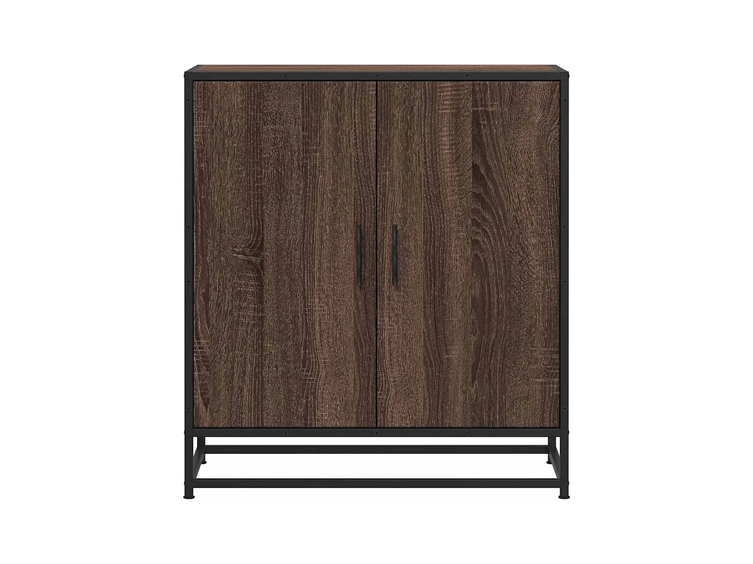 Buffet | Bahut | Meuble de rangement chêne marron 68x35x76 cm bois d'ingénierie et métal