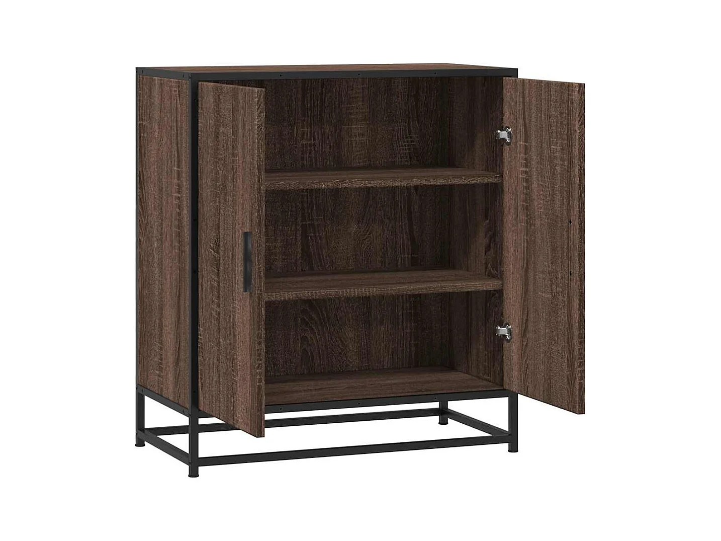 Buffet | Bahut | Meuble de rangement chêne marron 68x35x76 cm bois d'ingénierie et métal