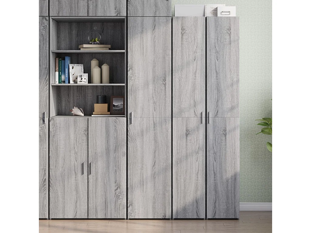 Buffet | Bahut | Meuble de rangement haut sonoma gris 40x42,5x185 cm bois d'ingénierie