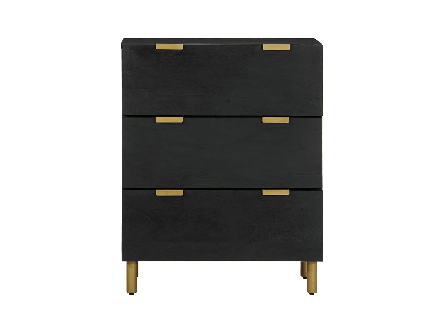 Buffet | Bahut | Meuble de rangement noir 60x33x75 cm bois d'ingénierie