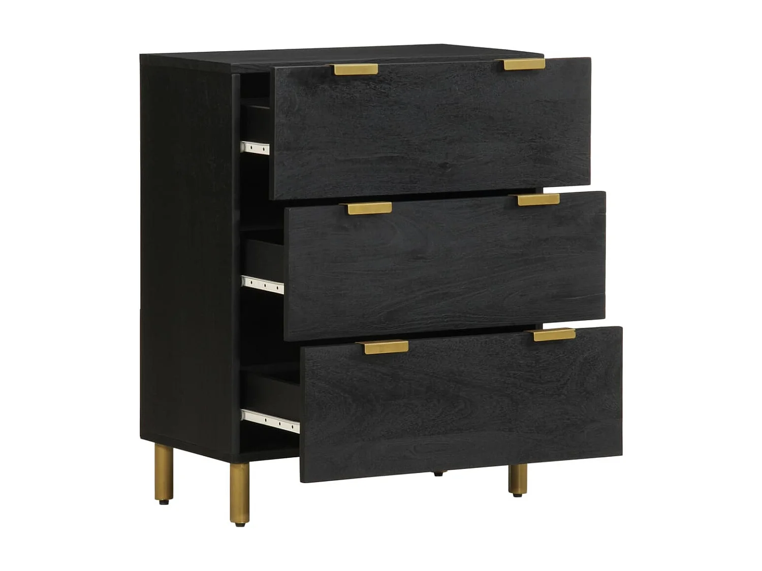 Buffet | Bahut | Meuble de rangement noir 60x33x75 cm bois d'ingénierie