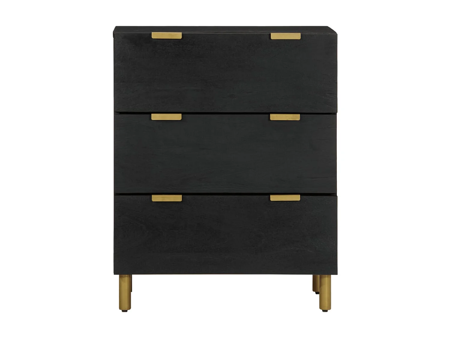 Buffet | Bahut | Meuble de rangement noir 60x33x75 cm bois d'ingénierie