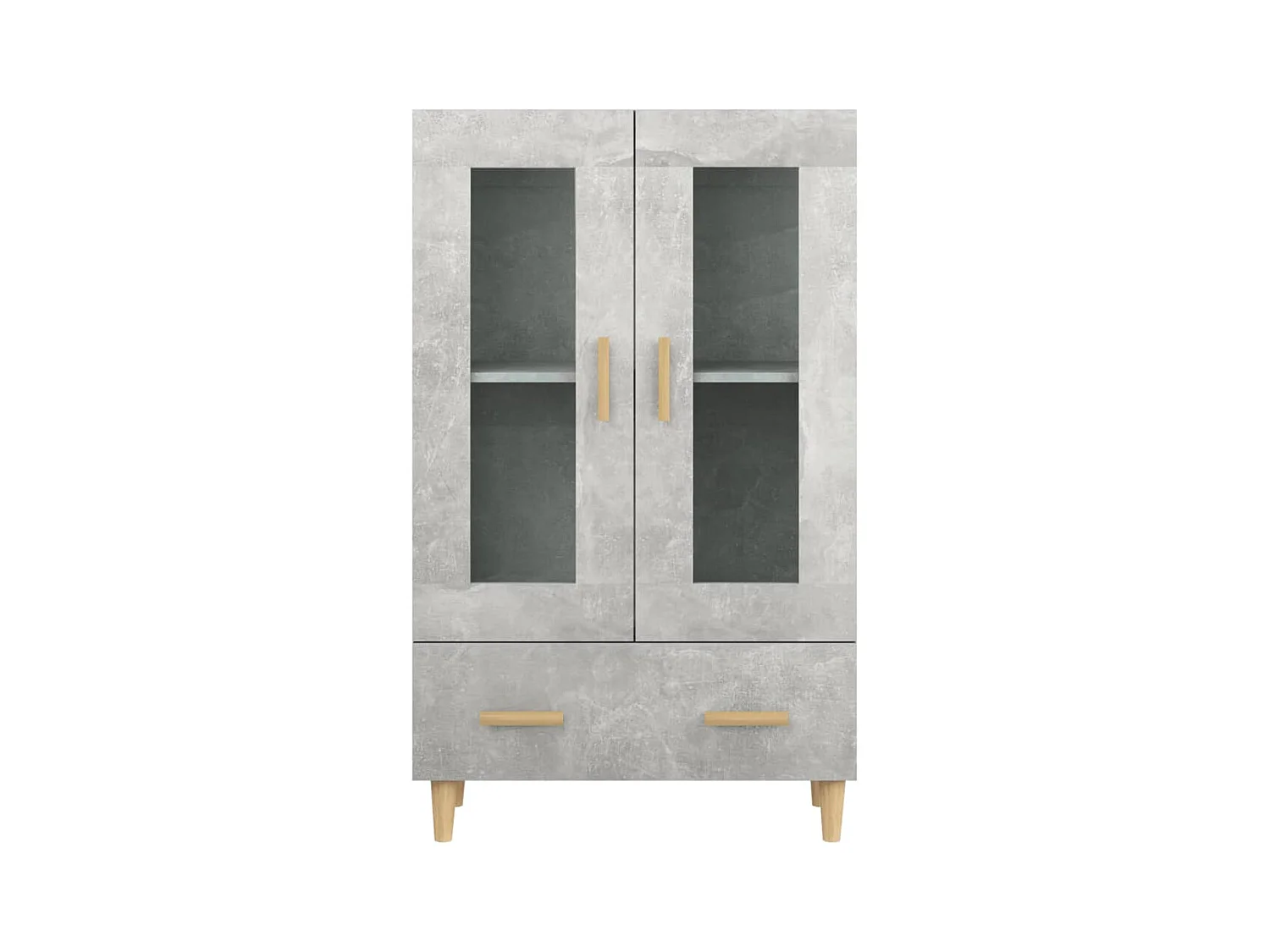 Credenza | Buffet | Armadio Grigio Cemento 70x31x115 cm in Legno Multistrato
