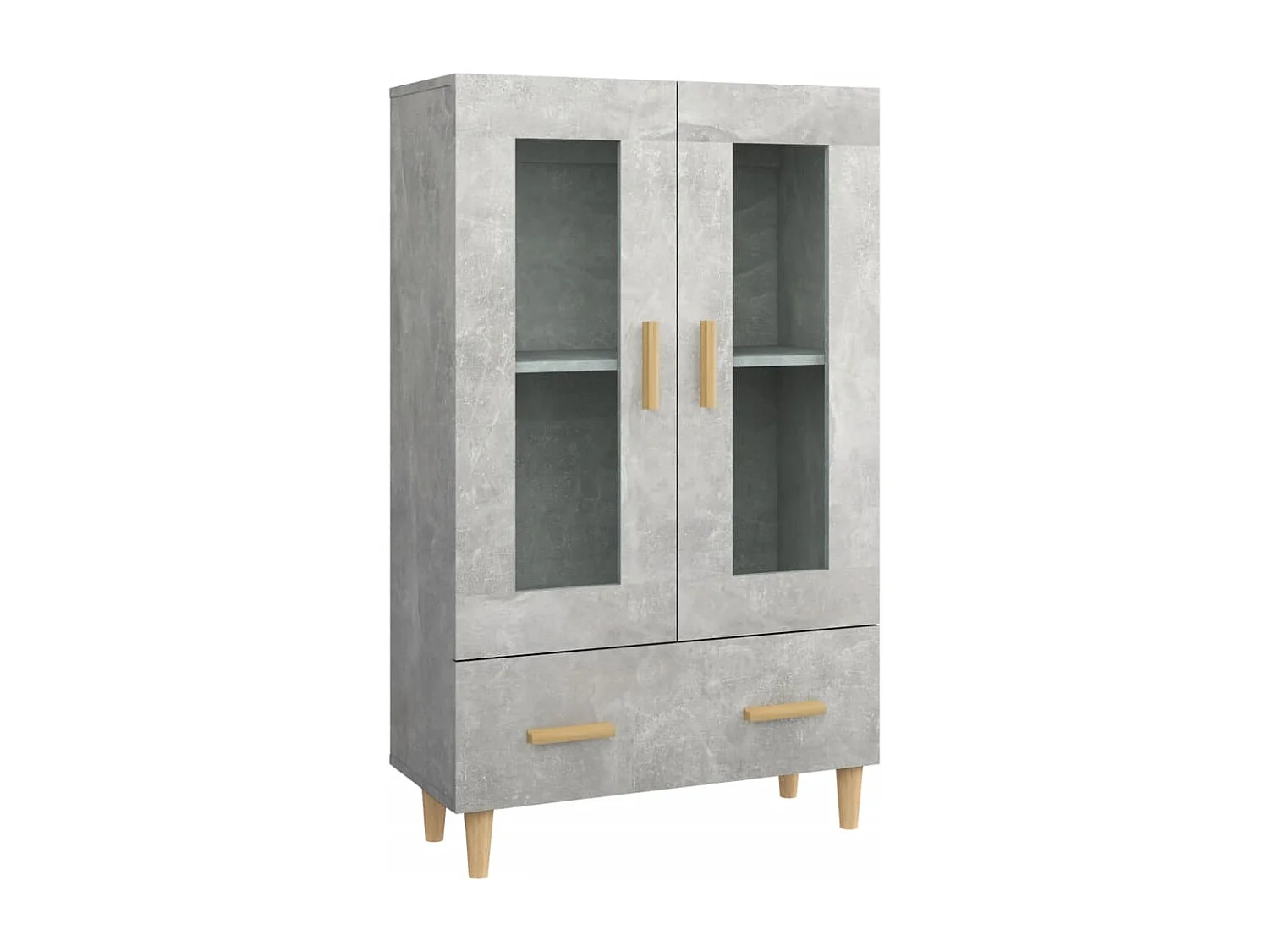 Buffet | Bahut | Meuble de rangement haut Gris béton 70x31x115 cm Bois d'ingénierie