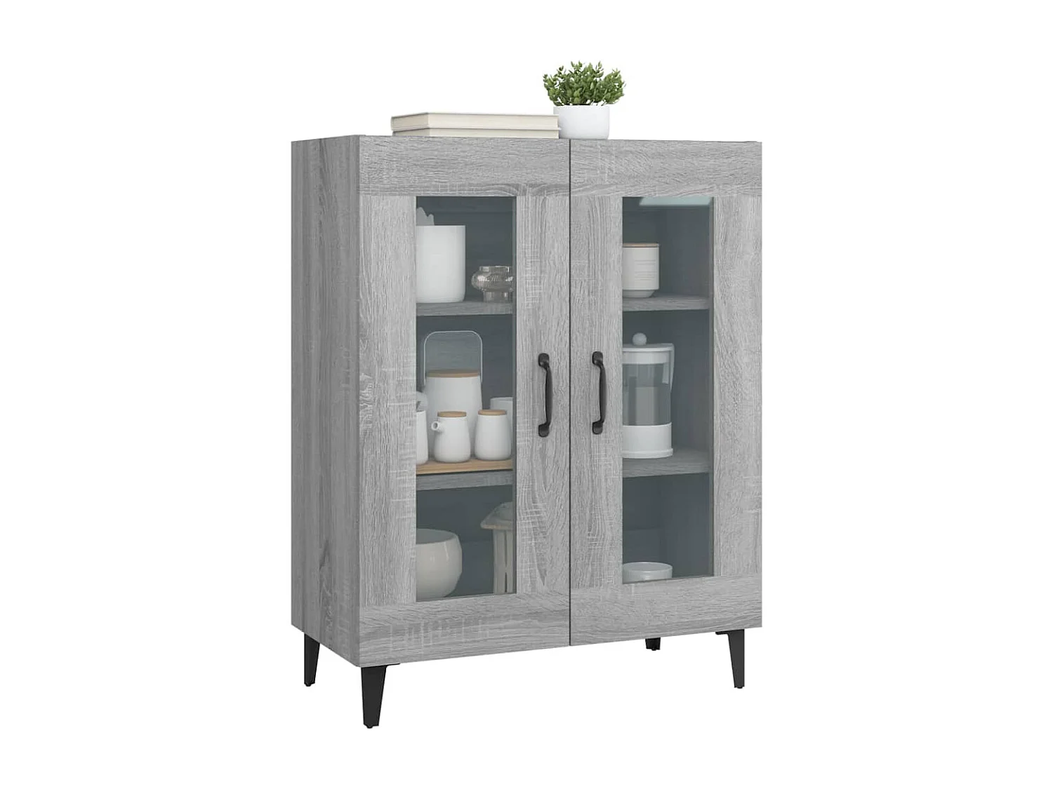 Credenza | Buffet | Armadio Grigio Sonoma 69,5x34x90 cm in Legno Multistrato