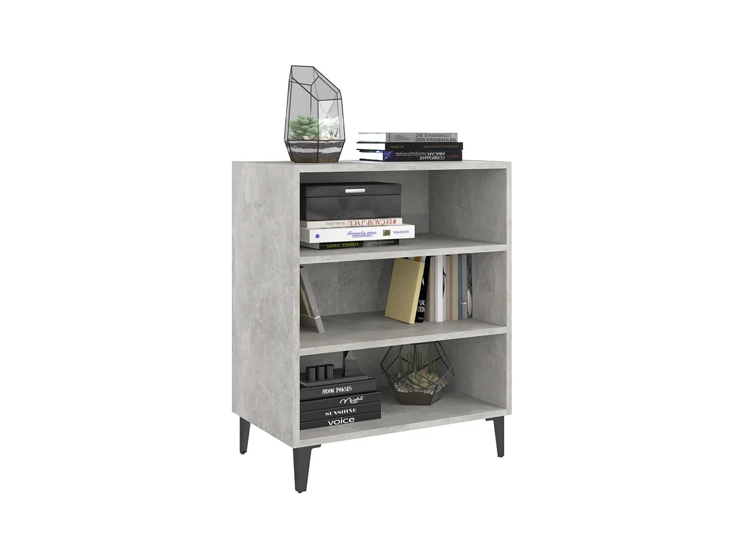 Buffet | Bahut | Meuble de rangement gris béton 57x35x70 cm bois d'ingénierie