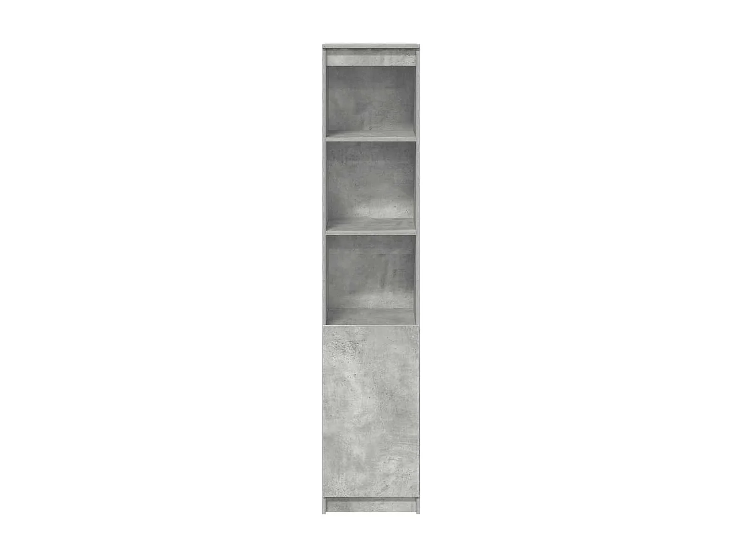 Buffet | Bahut | Meuble de rangement haut gris béton 37,5x35x180 cm bois d'ingénierie