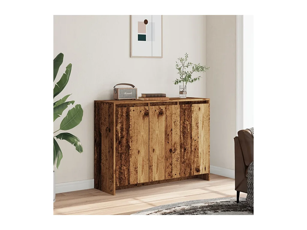 Buffet | Bahut | Meuble de rangement vieux bois 102x33x75 cm bois d'ingénierie
