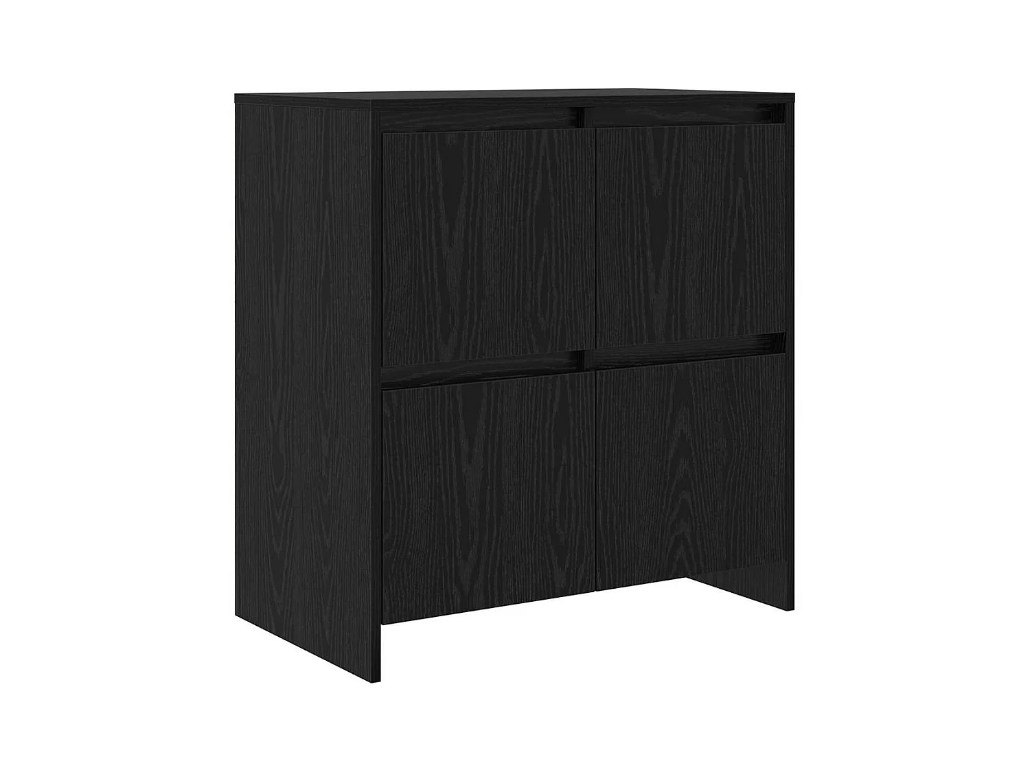 Buffet | Bahut | Meuble de rangement avec porte Chêne noir 70 x 41 x 75 cm Bois d'ingénierie